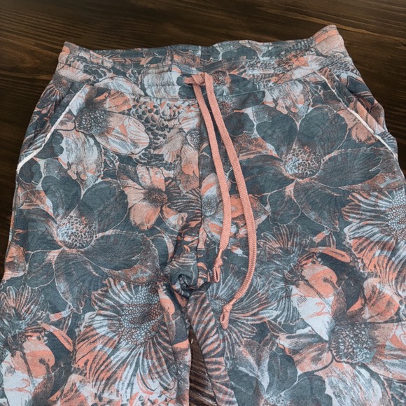 DAILY PRACTICE by Anthropologie Camilla Floral Jogger Sweatpants Blue Sz 1X - Picture 3 of 5